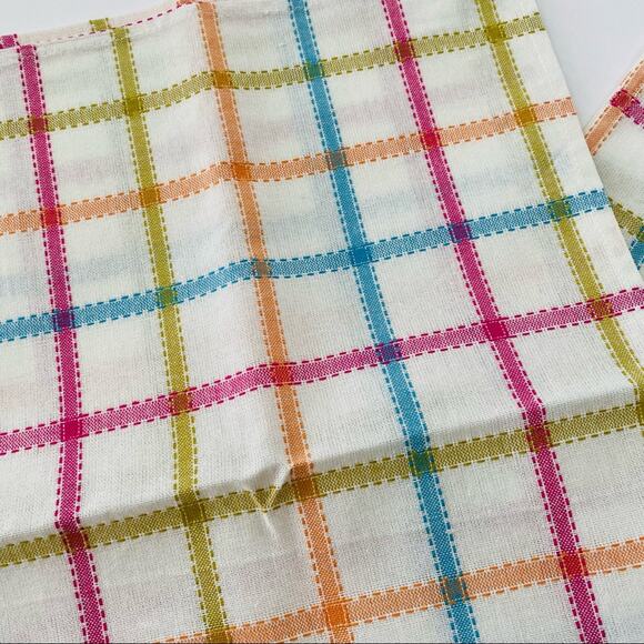 100% Cotton Spring Plaid Table Runner 71" Long NWT - Picture 3 of 5